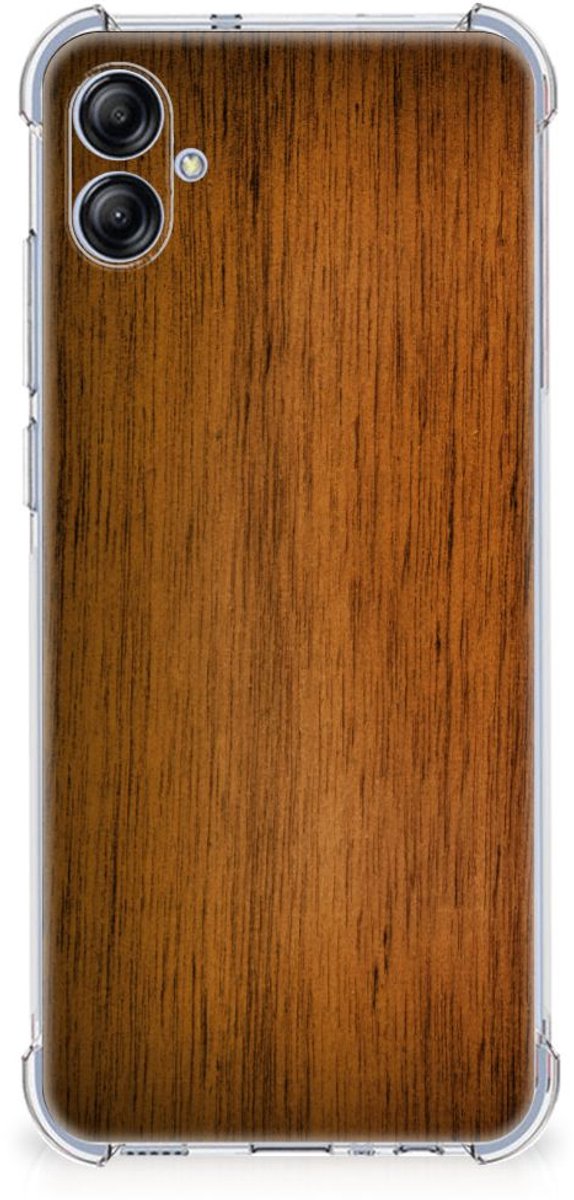 Samsung Galaxy A04e Stevig Telefoonhoesje Donker Hout