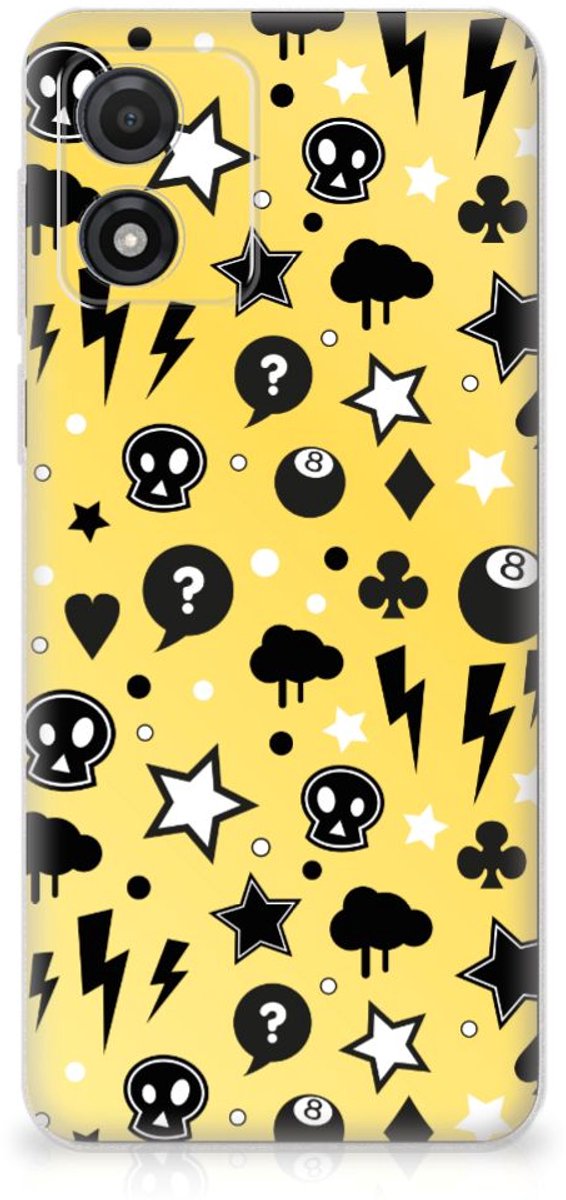 Silicone Back Case Motorola Moto E13 Punk Geel