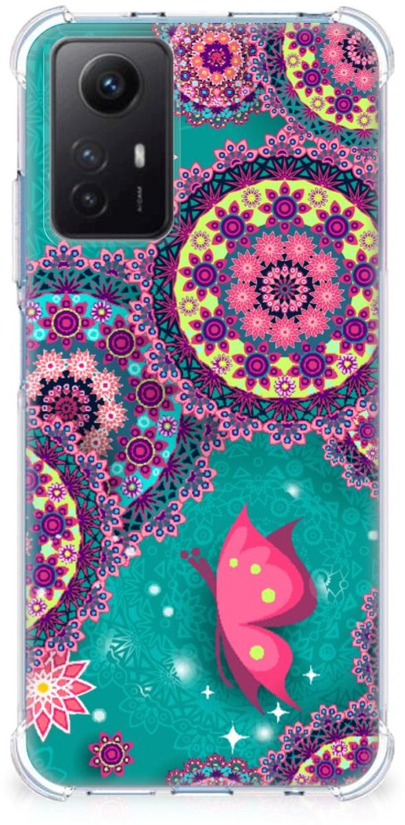 Xiaomi Redmi Note 12s Back Cover Cirkels en Vlinders