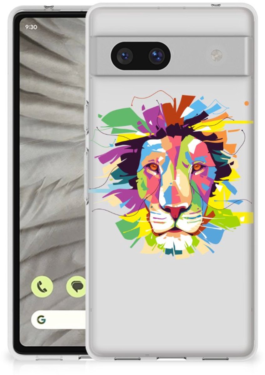 Google Pixel 7A Telefoonhoesje met Naam Lion Color