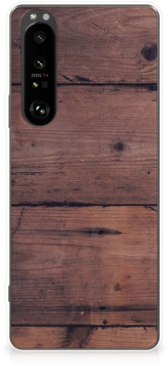 Sony Xperia 1 III Bumper Hoesje Old Wood