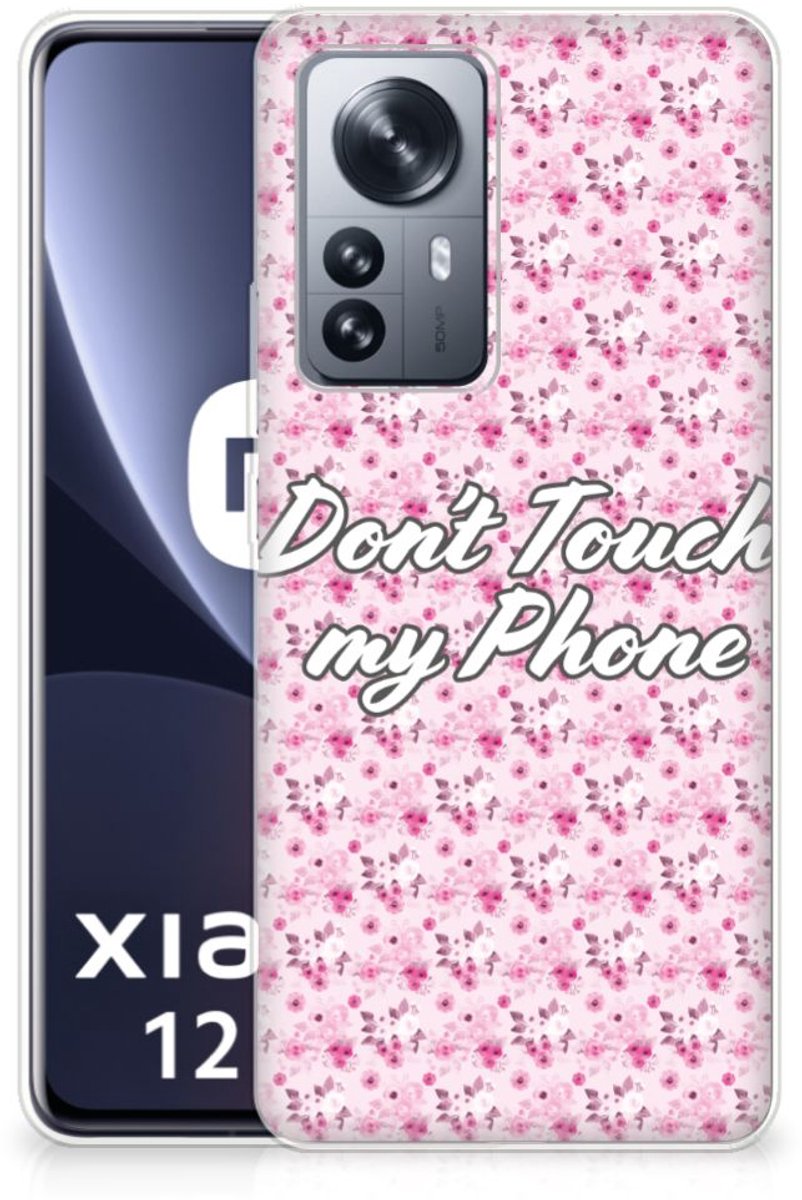 Xiaomi 12 Pro Silicone-hoesje Flowers Pink DTMP