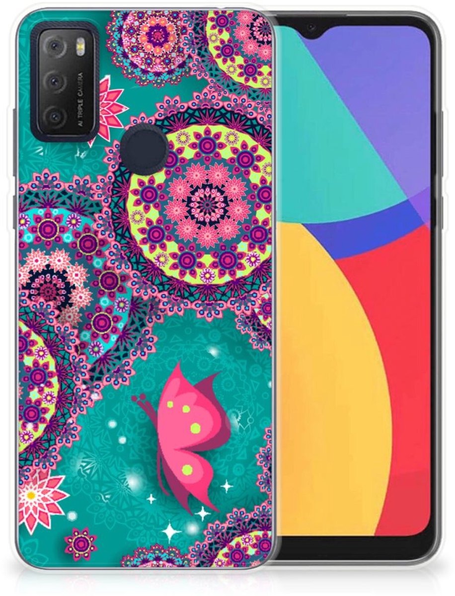 Alcatel 1S (2021) Hoesje maken Cirkels en Vlinders