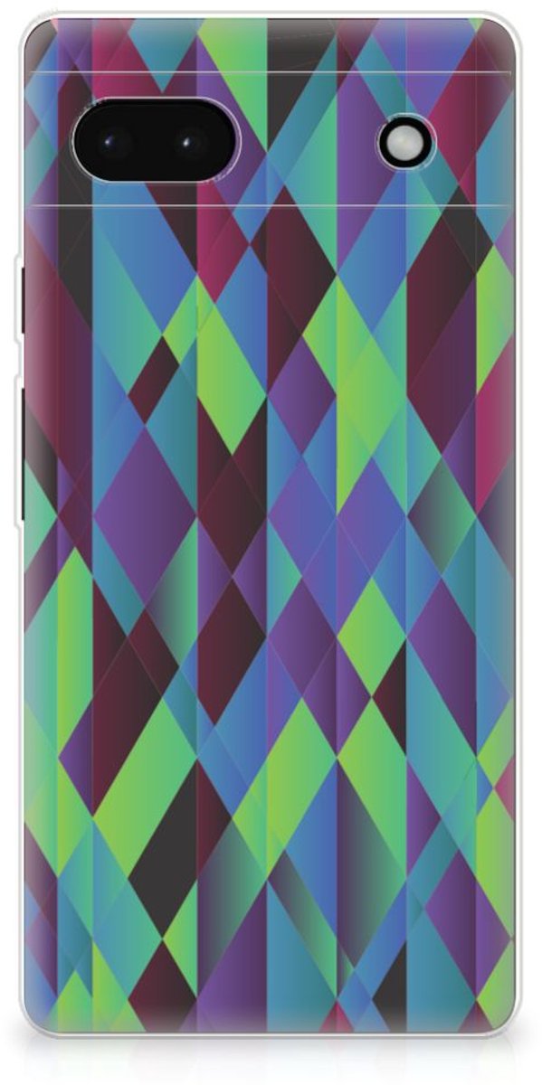 Google Pixel 6A TPU Hoesje Abstract Green Blue
