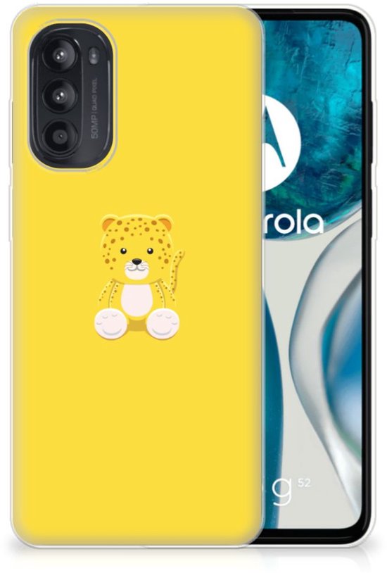 Coque pour Motorola Moto G52 Housse TPU Silicone Etui Leopard Bébé