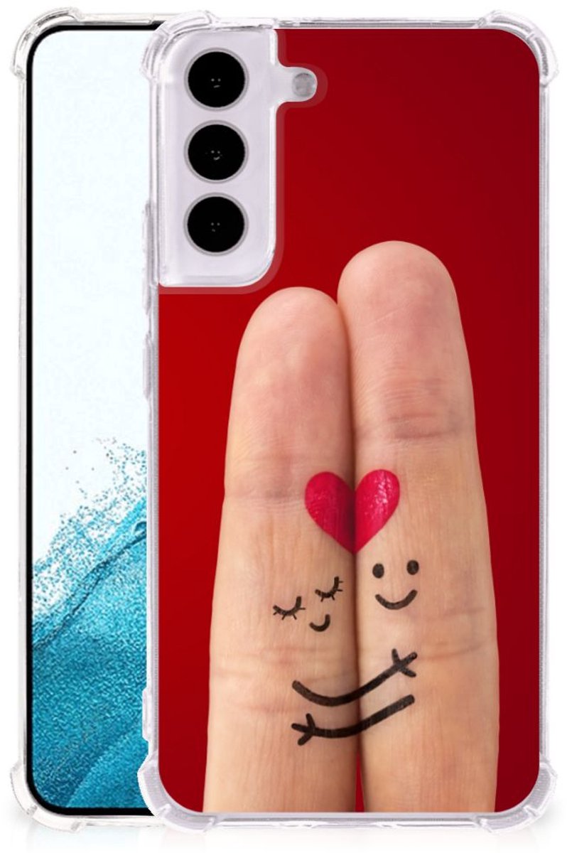Samsung Galaxy S22 Anti Shock Bumper Case Liefde - Origineel Romantisch Cadeau