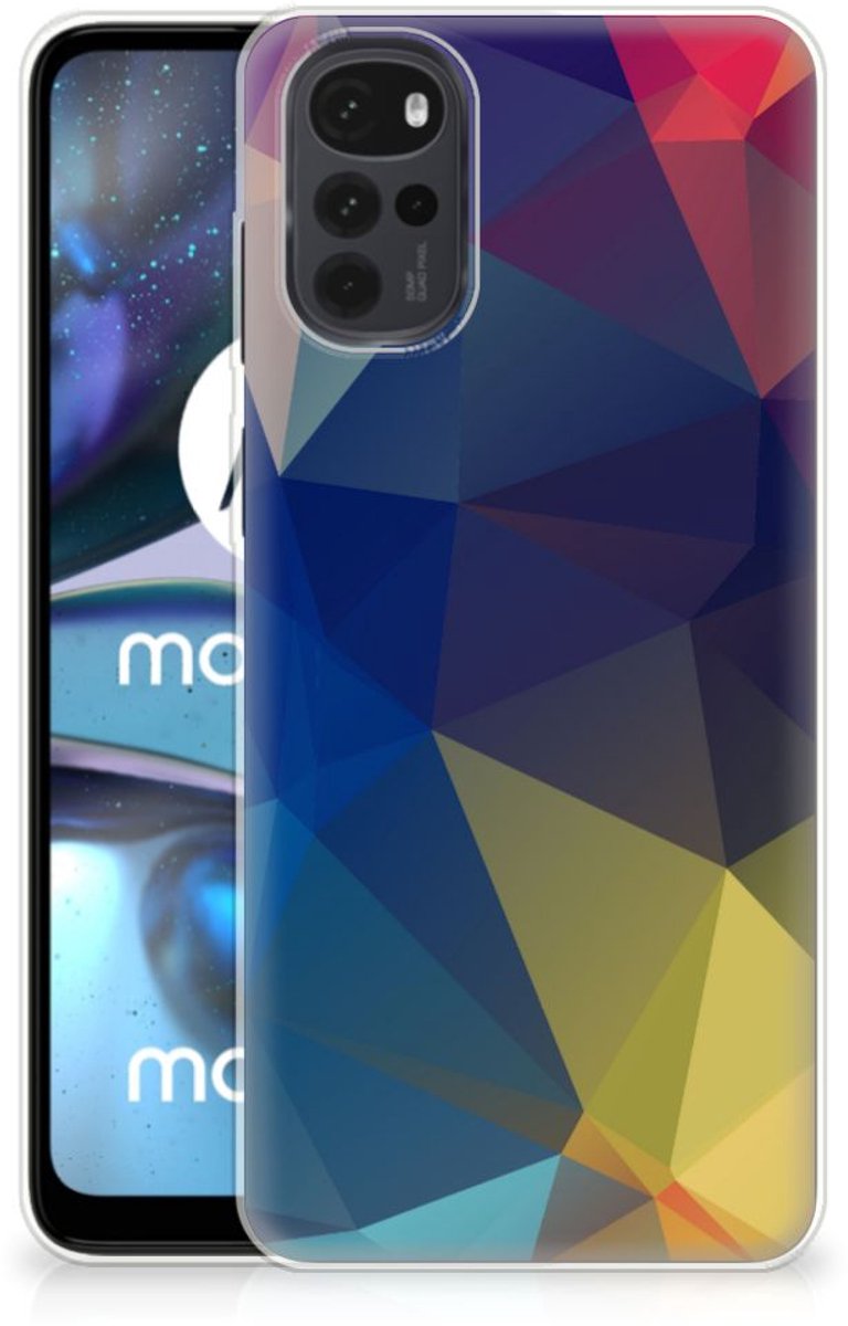 Motorola Moto G22 TPU Hoesje Polygon Dark