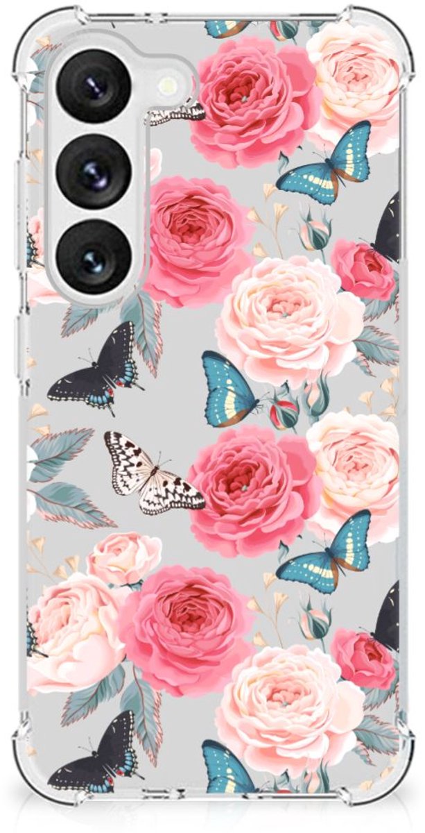 Samsung Galaxy S23 Case Butterfly Roses