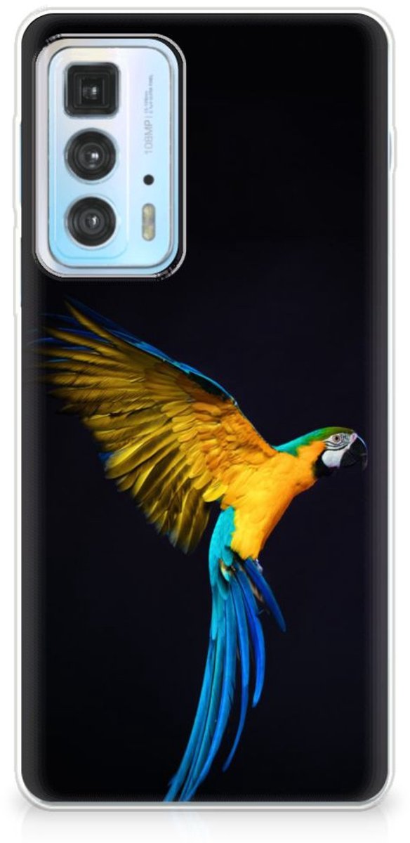 Motorola Edge 20 Pro TPU Hoesje Papegaai