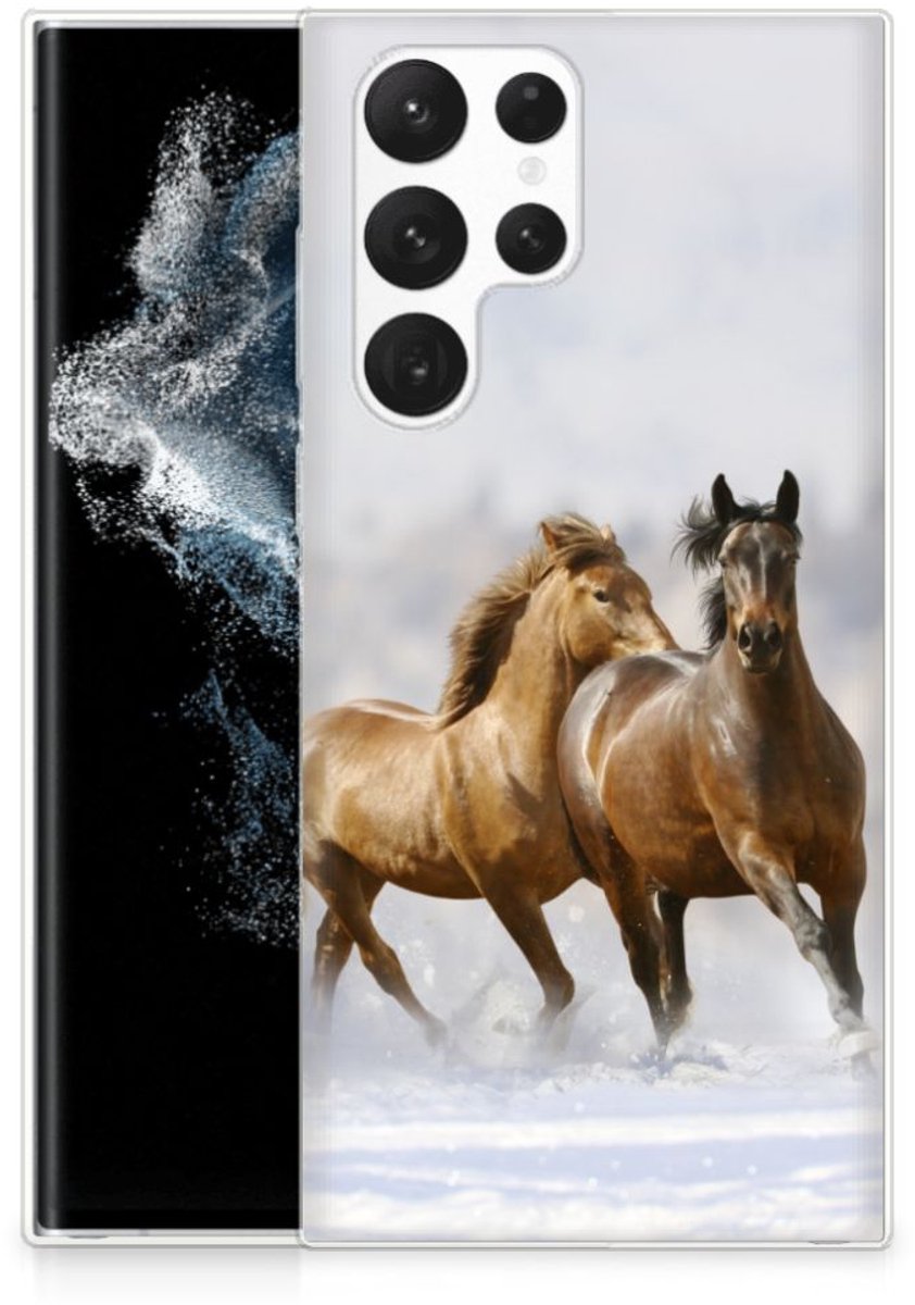 Samsung Galaxy S22 Ultra TPU Hoesje Paarden
