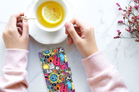 Samsung Galaxy A23 Wallet Case met Pasjes Punk Rock