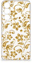 Etui Housse pour Samsung Galaxy A54 5G Coque Téléphone Fleurs D'Or