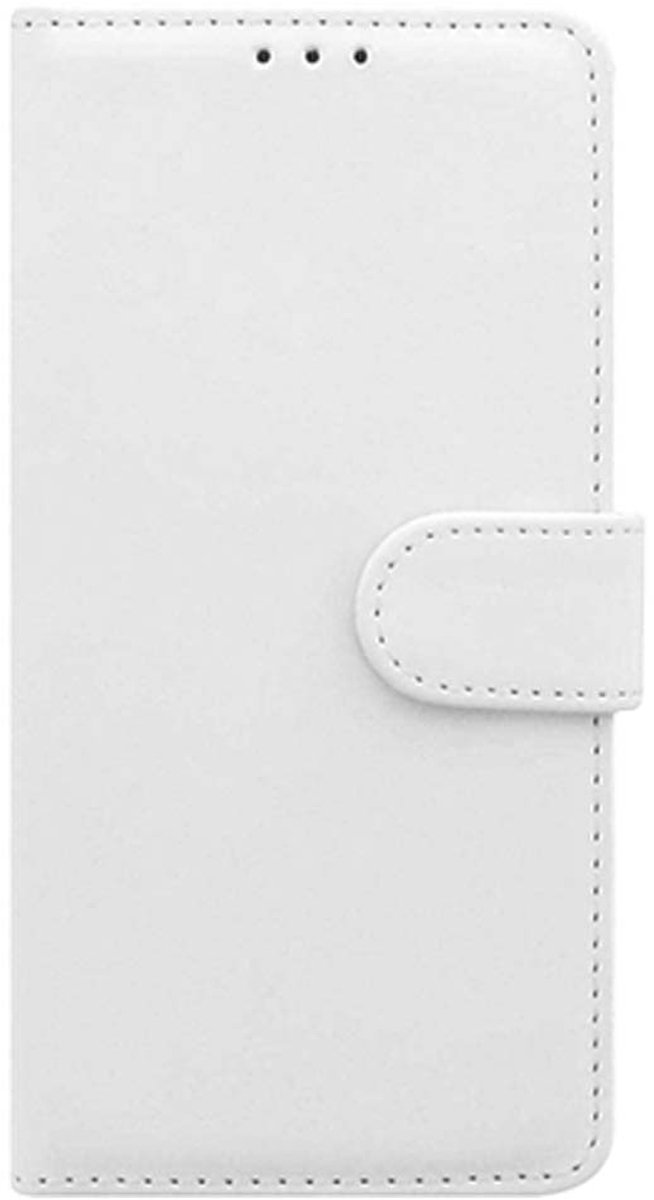 Telefoon Hoesje Alcatel 1S (2021) Wallet Book Case Wit met Pasjeshouder