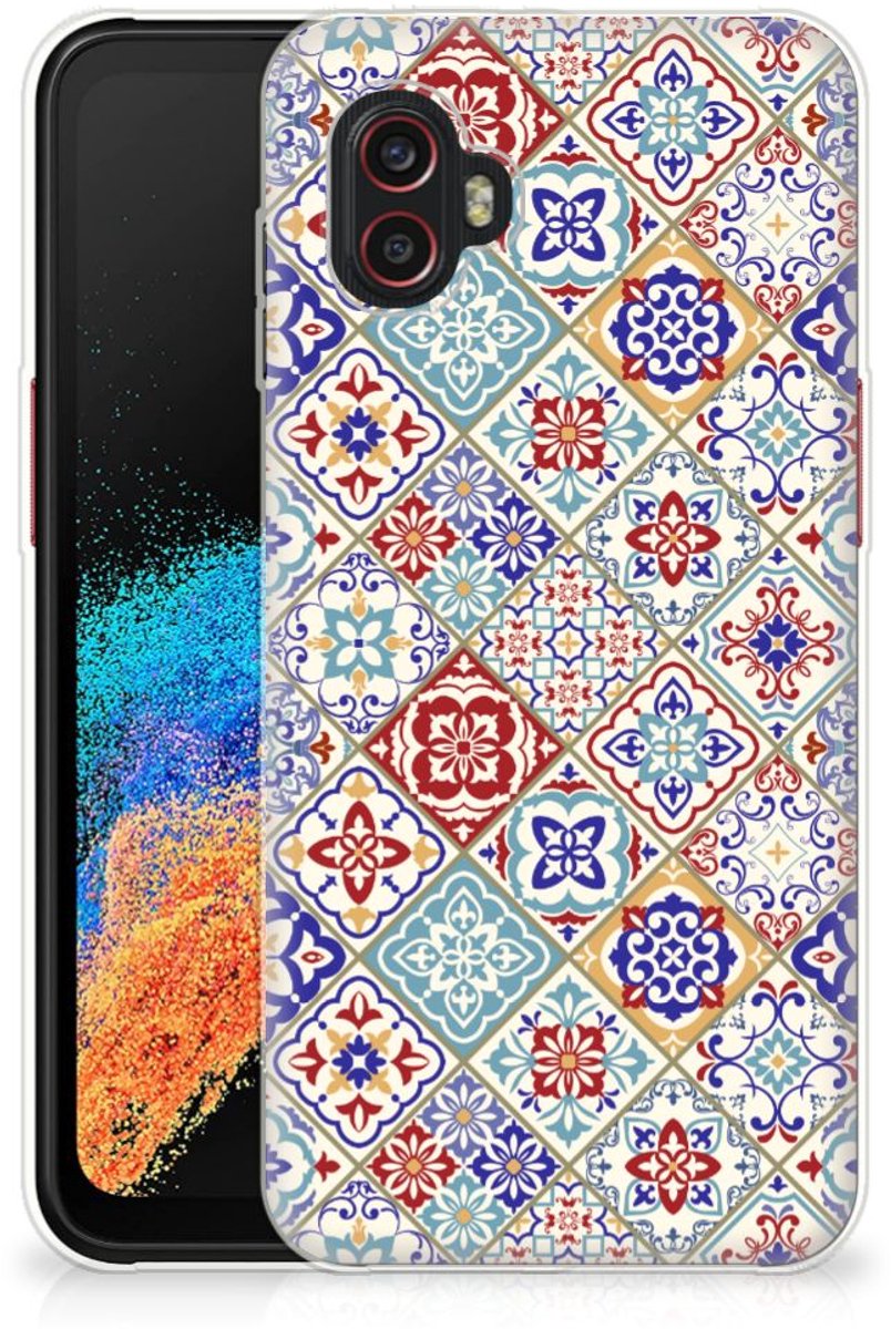 Samsung Galaxy Xcover 6 Pro TPU Siliconen Hoesje Tiles Color