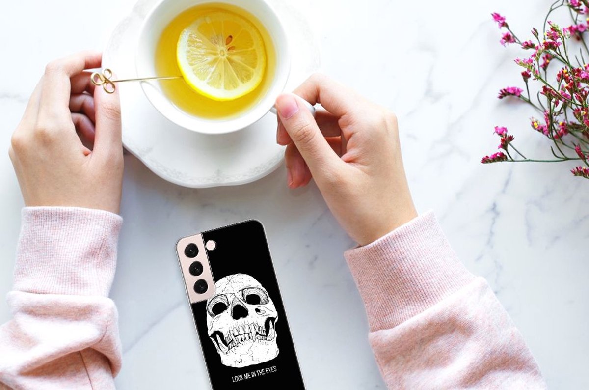 Silicone Back Case Samsung Galaxy S22 Skull Eyes