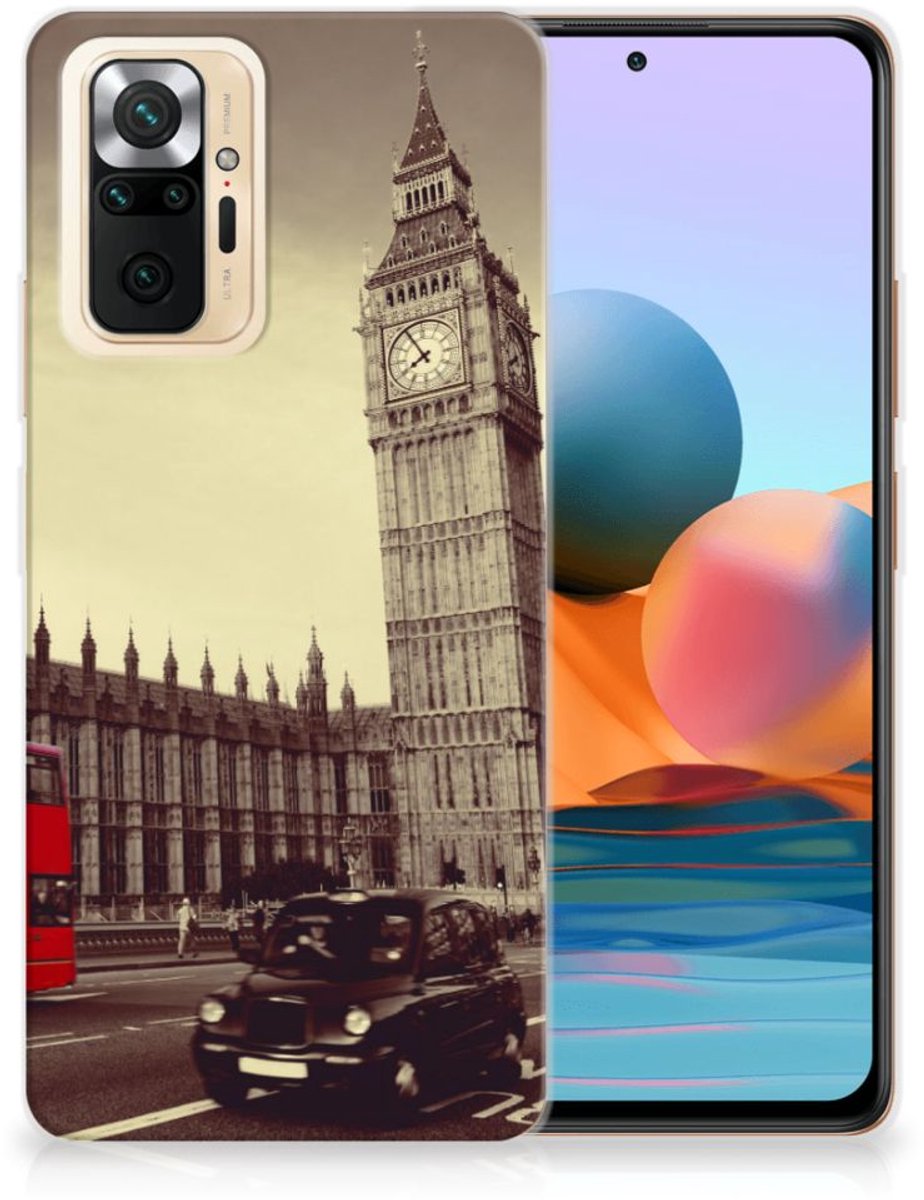 Back Cover voor Xiaomi Redmi Note 10 Pro Siliconen Back Cover Londen