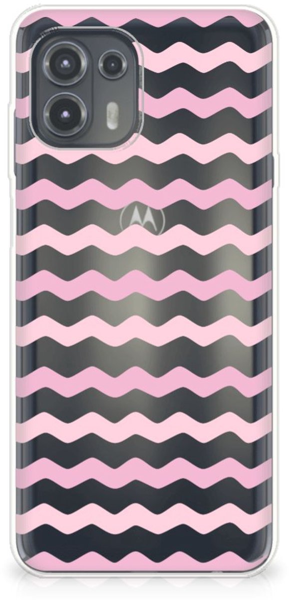 Motorola Edge 20 Lite TPU bumper Waves Roze