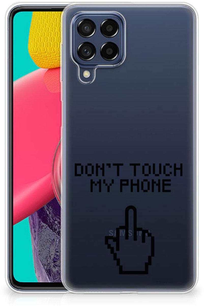 Samsung Galaxy M53 Silicone-hoesje Finger Don't Touch My Phone