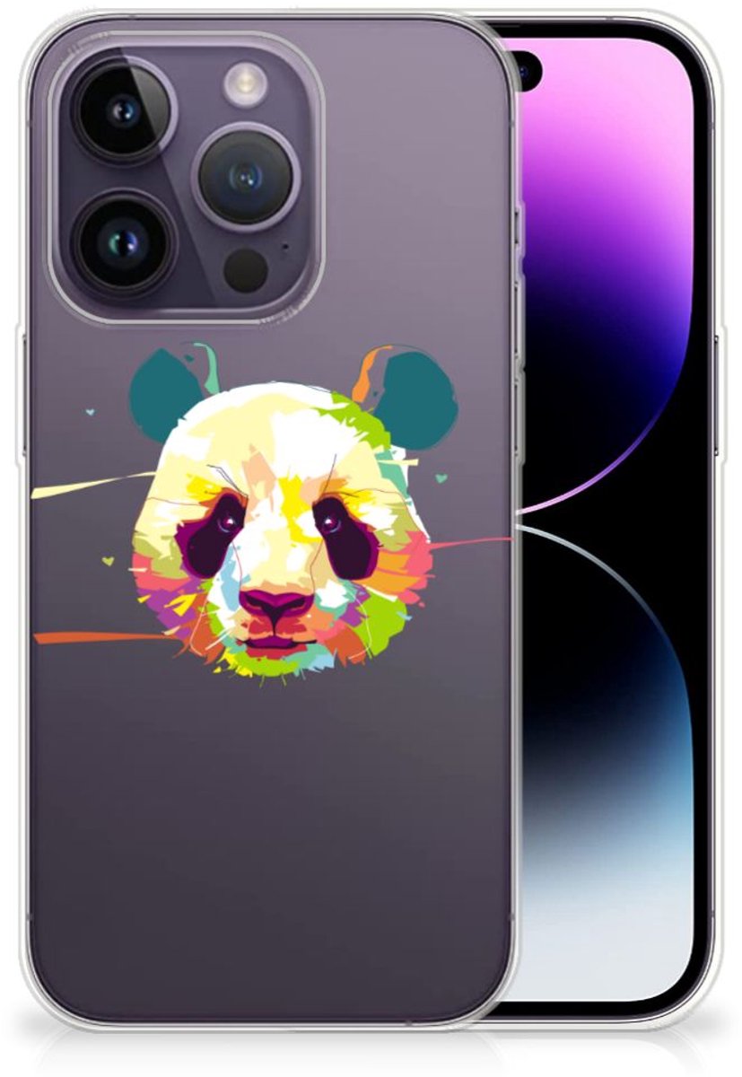 Apple iPhone 14 Pro Telefoonhoesje met Naam Panda Color