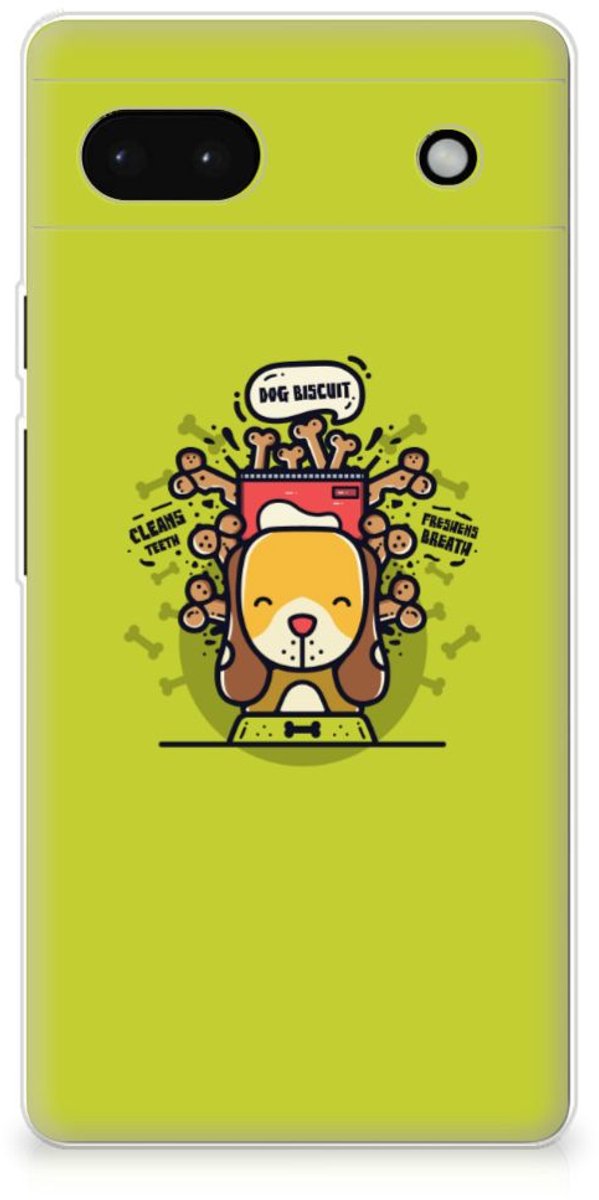 Google Pixel 6A Telefoonhoesje met Naam Doggy Biscuit