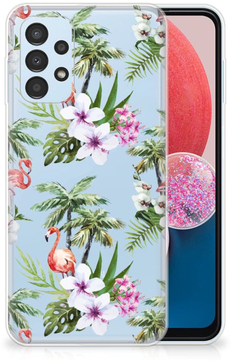 Samsung Galaxy A13 4G TPU Hoesje Flamingo Palms