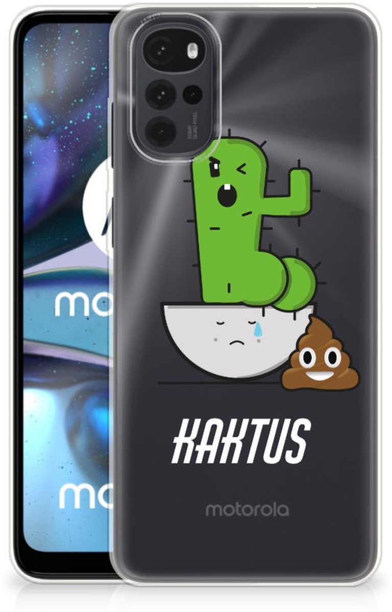 Motorola Moto G22 Telefoonhoesje met Naam Cactus Poo