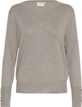 Kaffe KAlizza V-Neck Knit Pullover Buttons Dames Trui - Maat S