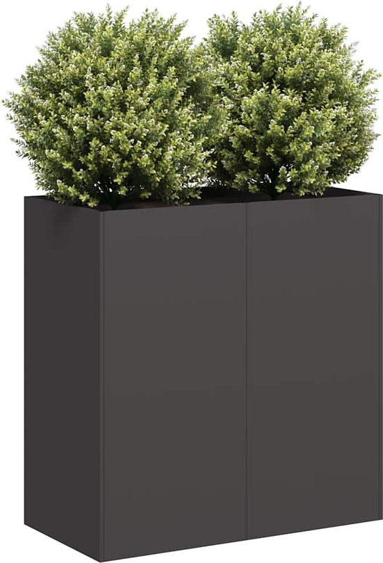 VidaXL Verhoogde Metalen Plantenbak 100x100x45 Cm Gegalvaniseerd Staal VidaXL Verhoogde Metalen Plantenbak 100x100x45 Cm Gegalvaniseerd Staal