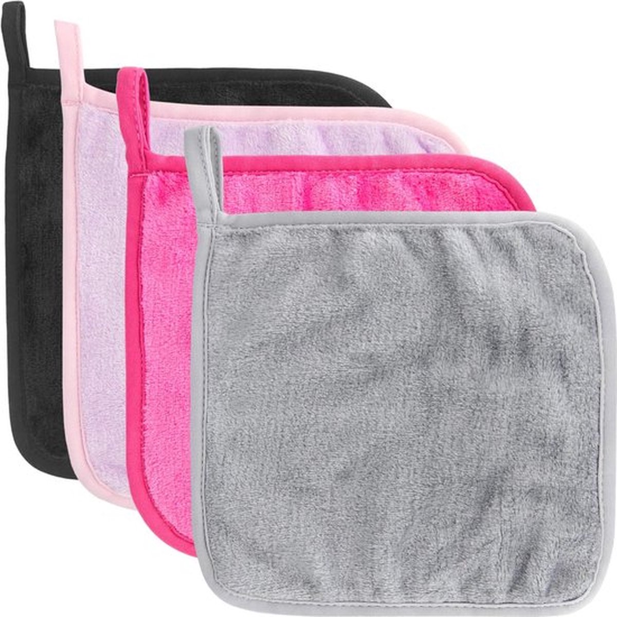Herbruikbare Microfiber Make-up Remover Doeken 20x20cm (4 stuks) voor Gezicht, Super Zachte Chemische Gratis Gezichtsreinigingshanddoek voor Alle Huidtypes