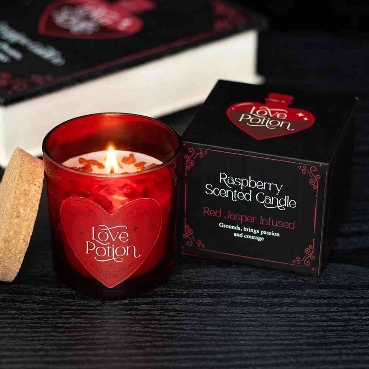 Something Different Love Potion Raspberry Crystal Chip Geurkaars - Rood