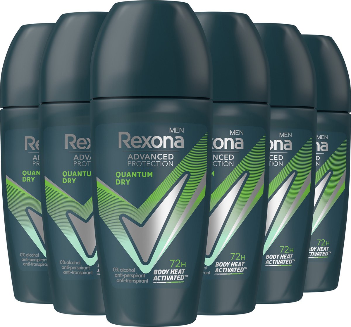 Rexona Men Advanced Protection Quantum Dry anti-transpirant roller - 6 x 50 ml