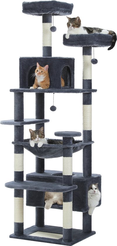 Foto: Petrebels little rock 99 katten krabpaal grijs 99 cm stabiel