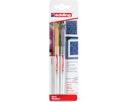 edding 2185 gelroller – goud, zilver (metallic) – 2 stiften – 0,7 mm – gelpens voor schrijven, kleuren, mandala, bullet journal – gelstift schrijven, gelstift tekenen