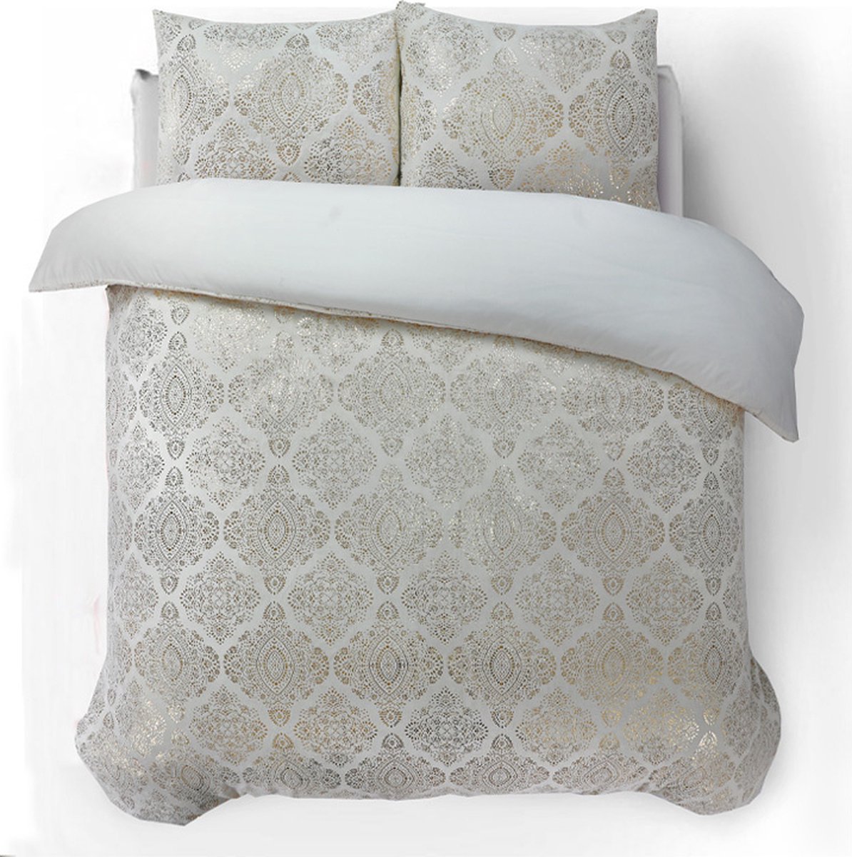 Sleeptime Dekbedovertrek Flanel Glamour Art - Crème - 140 x 200/220 Creme