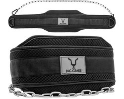 JAG Dip Belt for Gym - Weight Belt 36 Inch Weight Lifting Belt Heavy Duty Steel Lifting Chain for Pull Ups, Training, Powerlifting and Bodybuilding Workout Dipping Belt with Neoprene Backrest