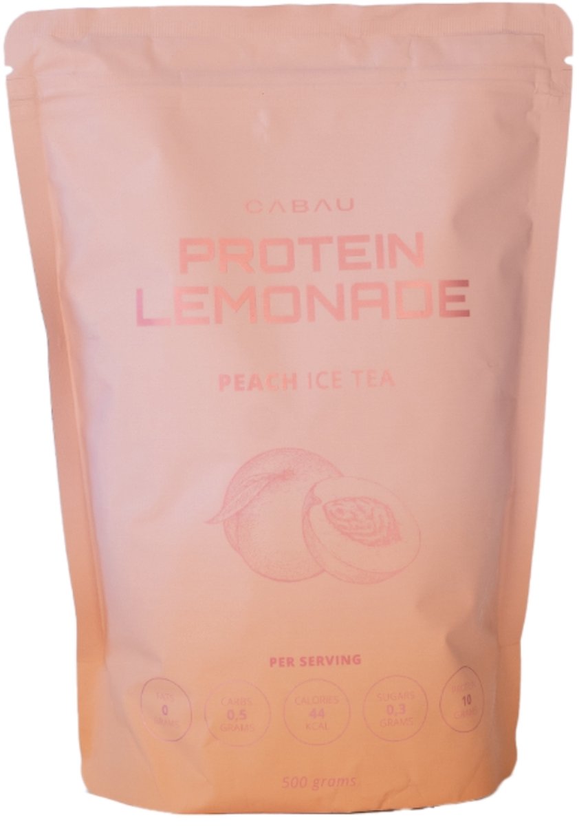Goedkoopste Cabau Protein Lemonade - Peach Ice Tea - Eiwitrijk & Suikerarm - Licht & Verfrissend van smaak - 38 drankjes - Hét zomerdrankje van 2024