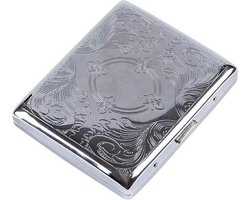 Knaak Luxe Sigarettenhouder - Sigaretten Box 3 - Elektrische Sigarettenmaker Opbergdoosje - Geschikt 20 Sigaretten - Zilver -