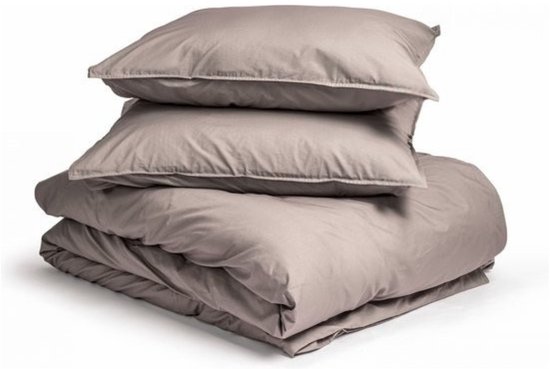 Luxe Egyptische Katoenen Dekbedovertrek Taupe Lits-Jumeaux 240x200/220 cm - Zeer Hoogwaardige Kwaliteit - Super Zacht van Merkloos — afbeelding 2