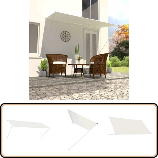 vidaXL Windscherm Uittrekbaar Scherm Zonwering Zonnescherm Windscherm Terrasscherm Terras Tuinluifel Luifel Zon 100x600 cm Antraciet