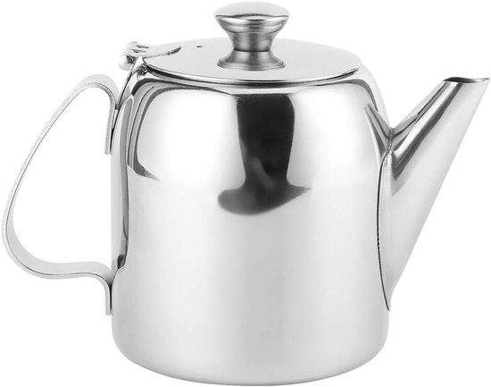 Théière Inox 500 Ml Avec Bec Court - Idéale Pour Hôtel, Restaurant Ou Maison