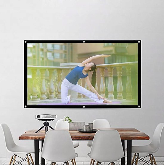 Écran de projection Vizual - Zenwire - Toile de projection - 120 pouces, 266 x 149 cm - 16:9 - Écran de projection - Toile de projection pliable - Extensible - Écran de projection