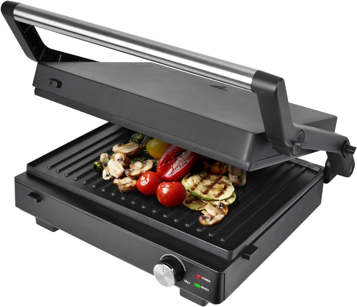 Contactgrill met uitneembare platen - Tosti ijzer - Panini Grill - Grill - Contactgrill - Uitneembare platen - Makkelijk schoon te maken - Grill appartaat - Verschillende progamma's