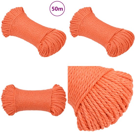 vidaXL Boottouw 6 mm 25 m polypropyleen blauw
