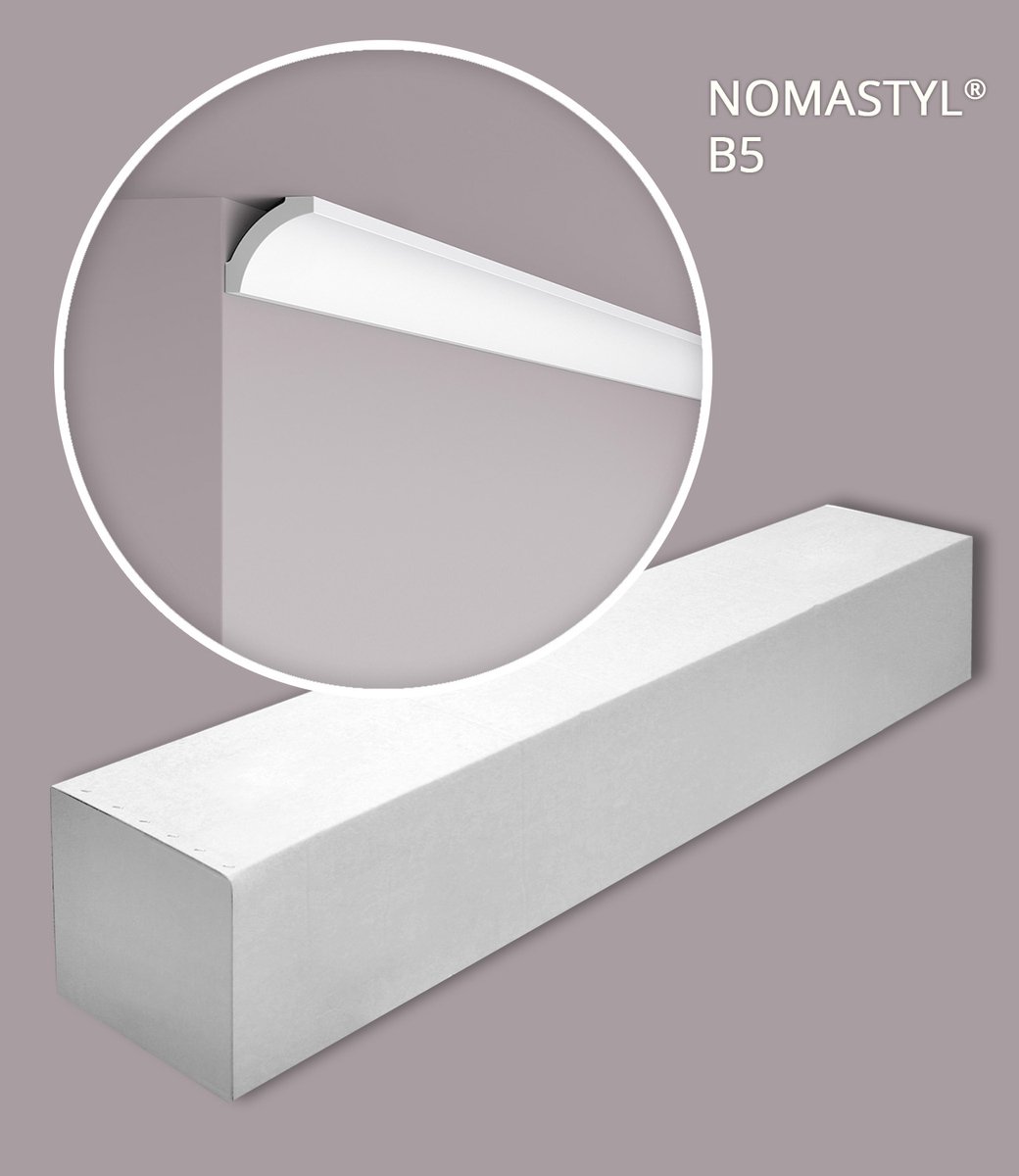 NMC B5-box-10 NOMASTYL Noel Marquet 1 doos 10 stukken Kroonlijst tijdeloos klassieke stijl wit | 20 m