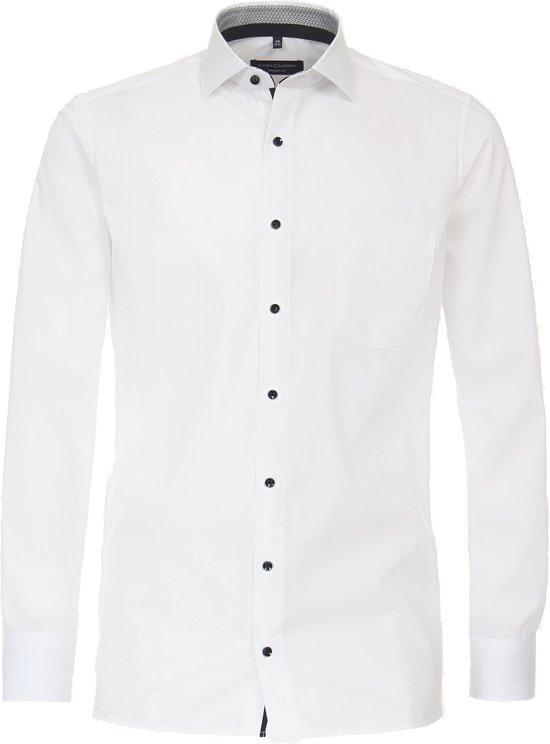 Chemise CASA MODA coupe moderne - popeline - blanc - Sans repassage - Taille de col: 46