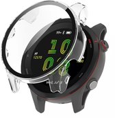 Strap-it Bescherm hoesje - case met screen protector van glas - geschikt voor Garmin Forerunner 255 (transparant)