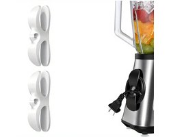 2 Zelfklevende Kabel Houder Clips - Kabel Management Organizers voor USB Kabels, Draden, Mixers, Koffiemachines, Air Fryers & Keuken Apparaten - Geschikt voor Thuis, Kantoor of Auto - kleur Wit