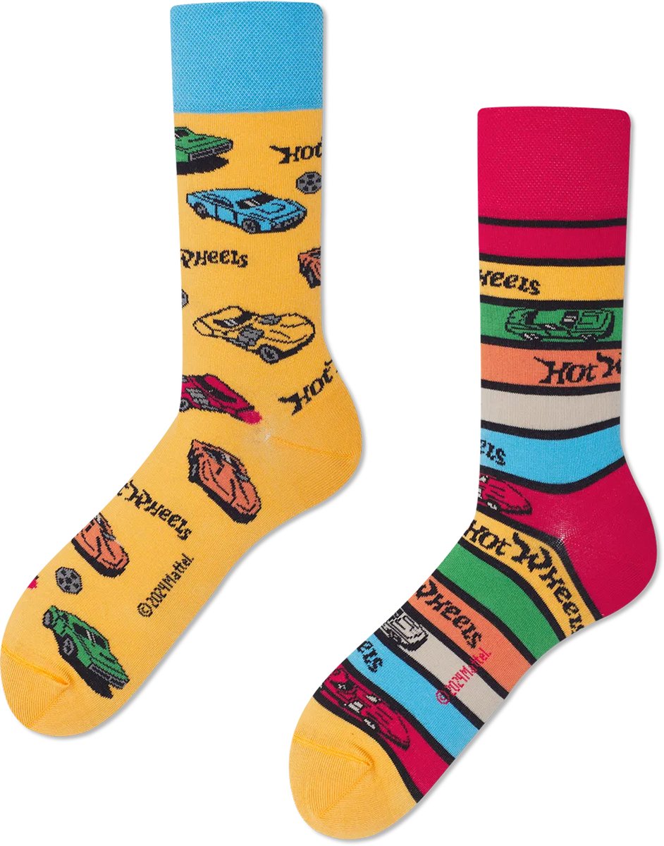 Many Mornings unisex sokken - Hot Wheels - Unisex - Maat: 35 - 38