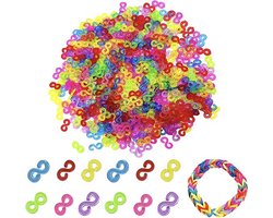 Knaak 600 stuks S-clips - Maken van Loombandjes - Multi colour - Sieraden maken - Sluiting