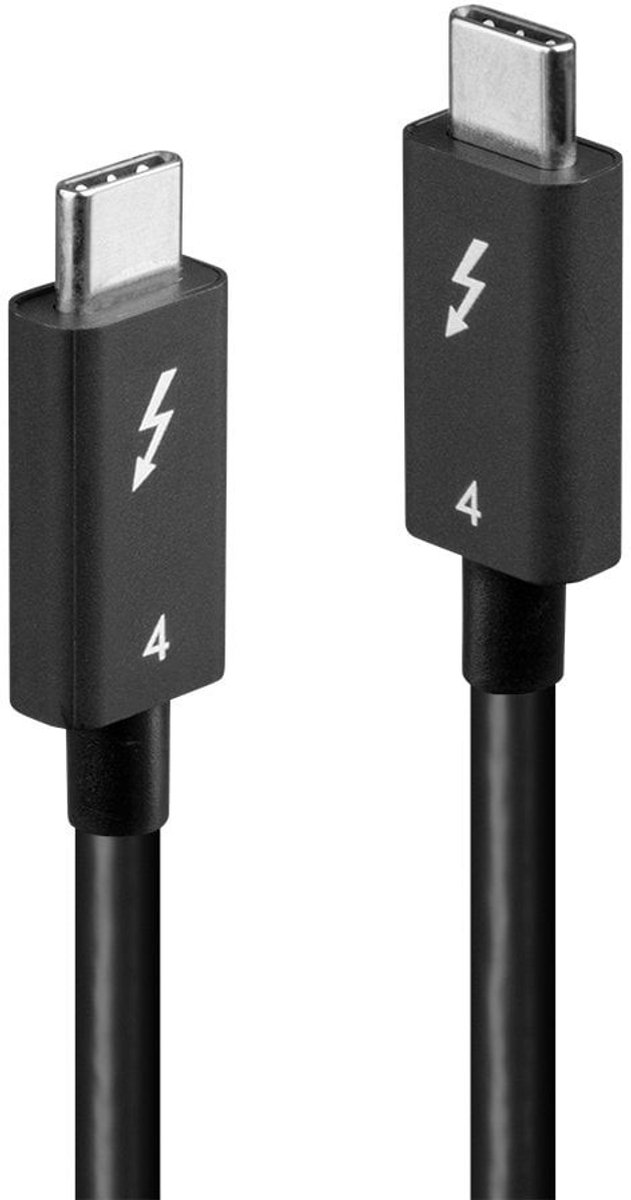 LINDY 31120 USB-C-displaykabel USB-C stekker, USB-C stekker 1.00 m Zwart